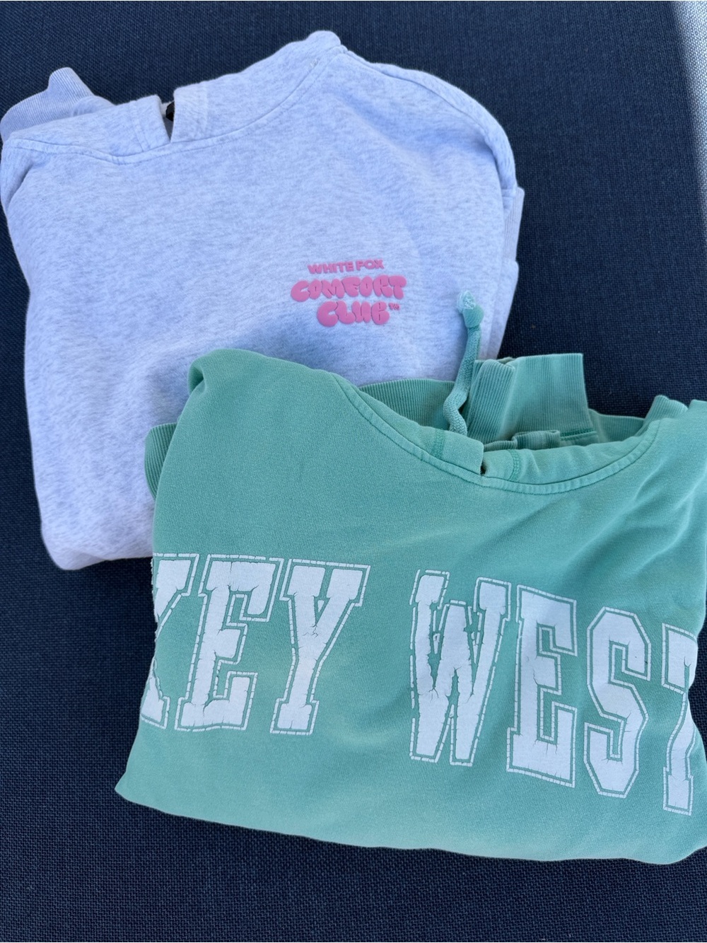 White Fox Grey and KEY WEST Green Sweatshirt Duo